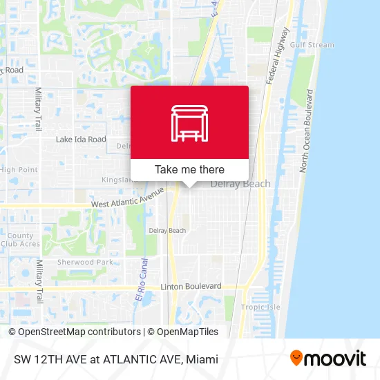 SW 12TH AVE at  ATLANTIC AVE map