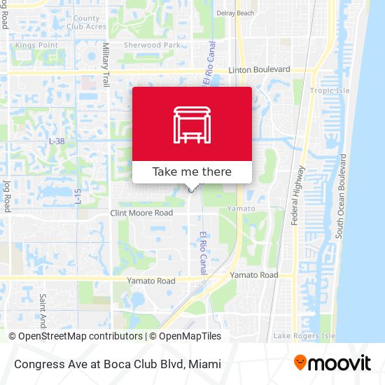 Congress Ave at Boca Club Blvd map