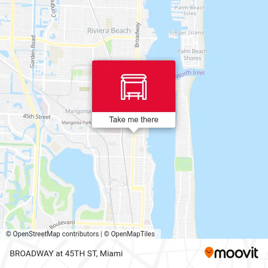BROADWAY at 45TH ST map