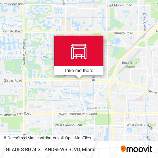 GLADES RD at  ST ANDREWS BLVD map