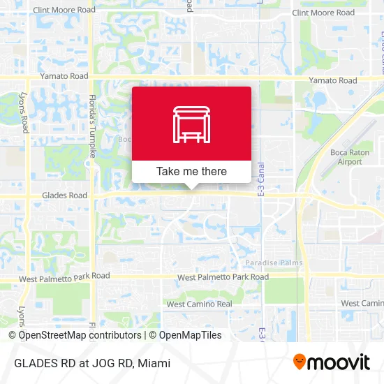 GLADES RD at JOG RD map