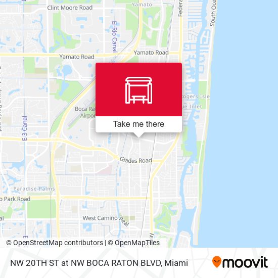NW 20TH ST at NW  BOCA RATON BLVD map