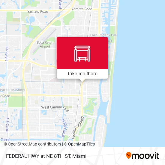FEDERAL HWY at NE 8TH ST map