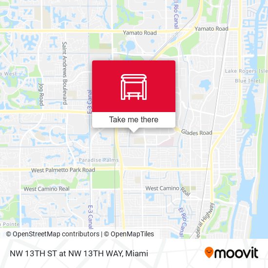 NW 13TH ST at NW 13TH WAY map