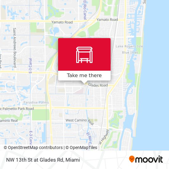 NW 13th St at Glades Rd map