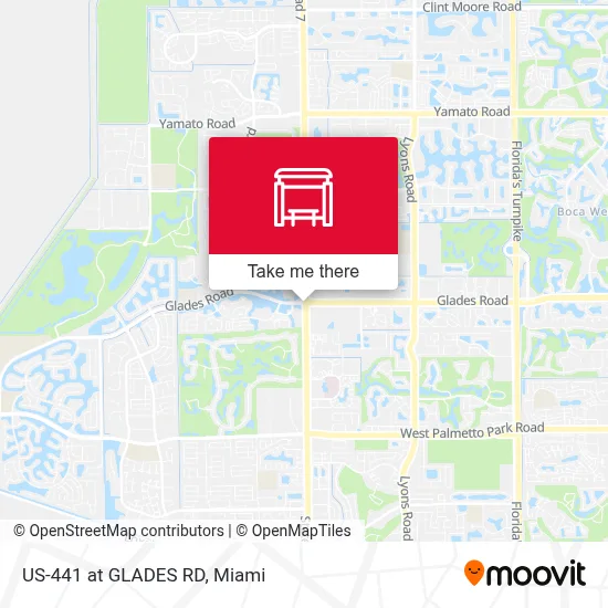 US-441 at GLADES RD map