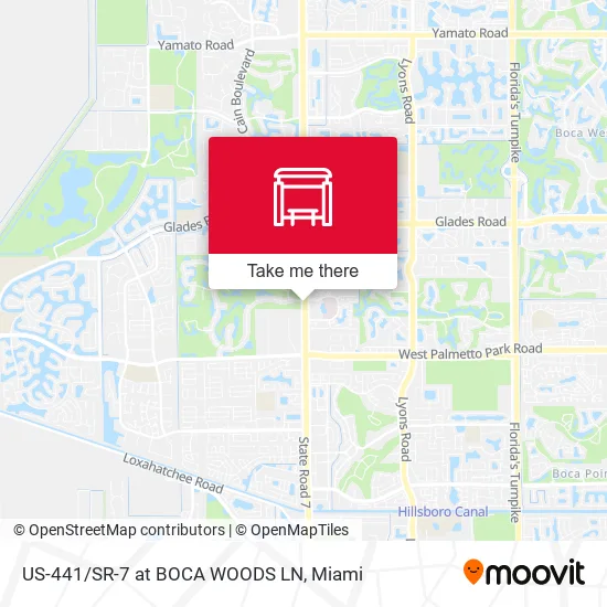 US-441/SR-7 at BOCA WOODS LN map