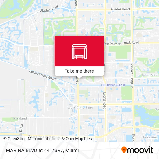MARINA BLVD at 441/SR7 map