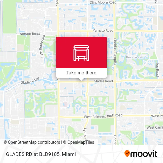 GLADES RD at BLD9185 map