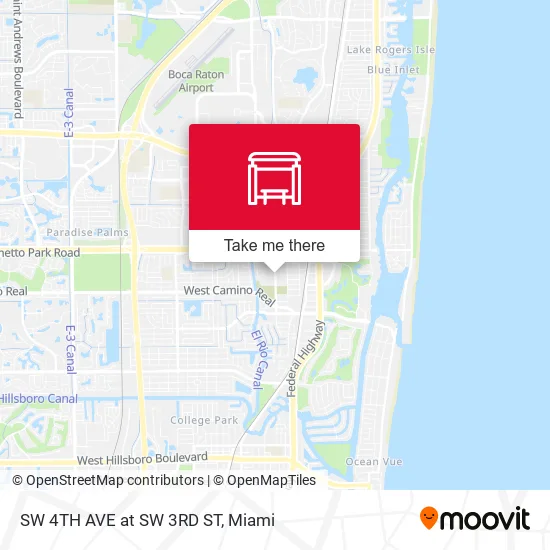 SW 4TH AVE at SW 3RD ST map