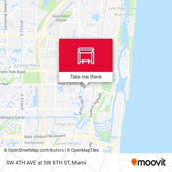 SW 4TH AVE at SW 8TH ST map