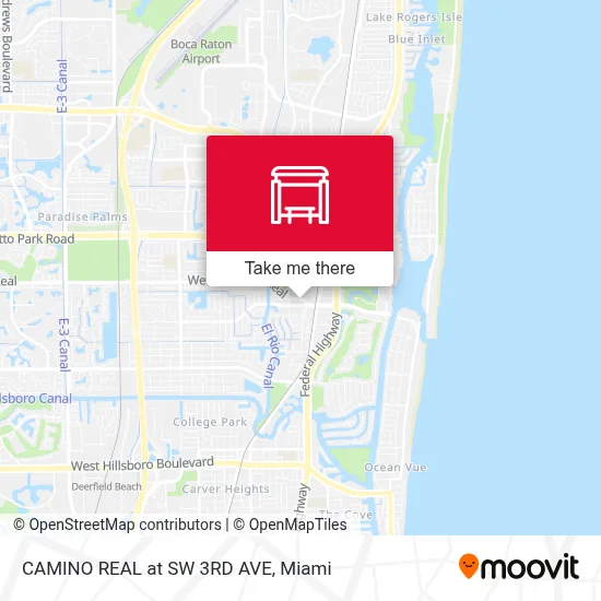 CAMINO REAL at  SW 3RD AVE map
