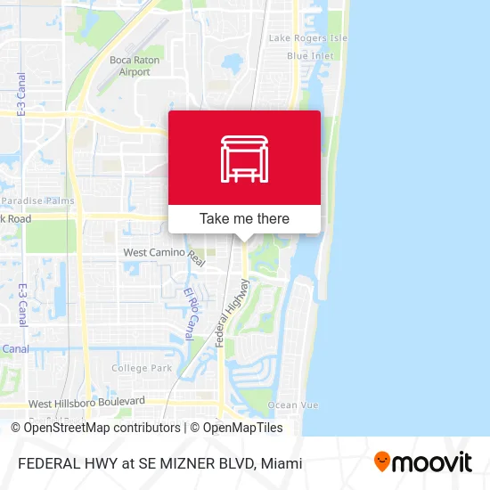FEDERAL HWY at SE MIZNER BLVD map