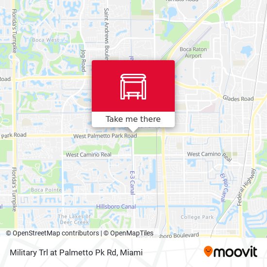 Military Trl at  Palmetto Pk Rd map