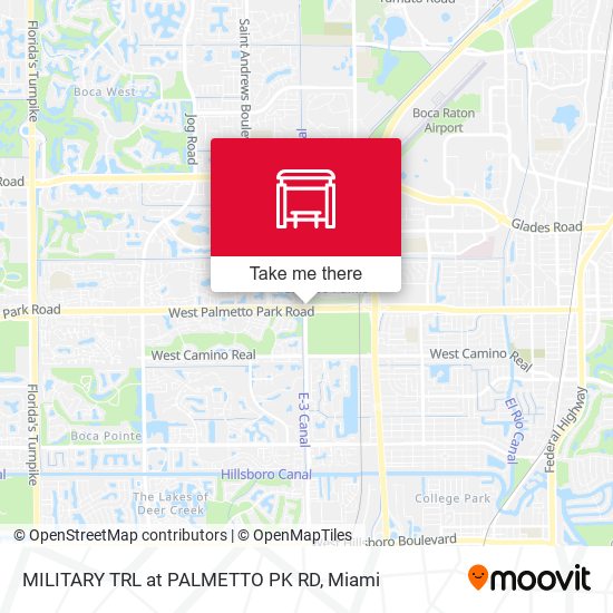 MILITARY TRL at  PALMETTO PK RD map