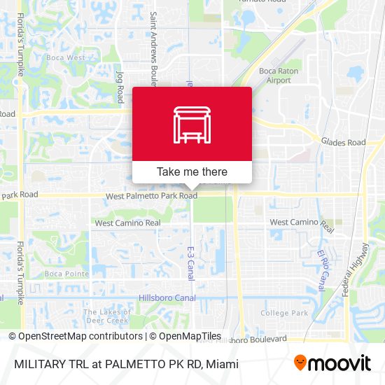 Military Trl at  Palmetto Pk Rd map