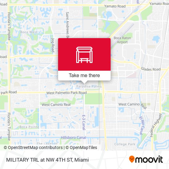 Mapa de MILITARY TRL at  NW 4TH ST