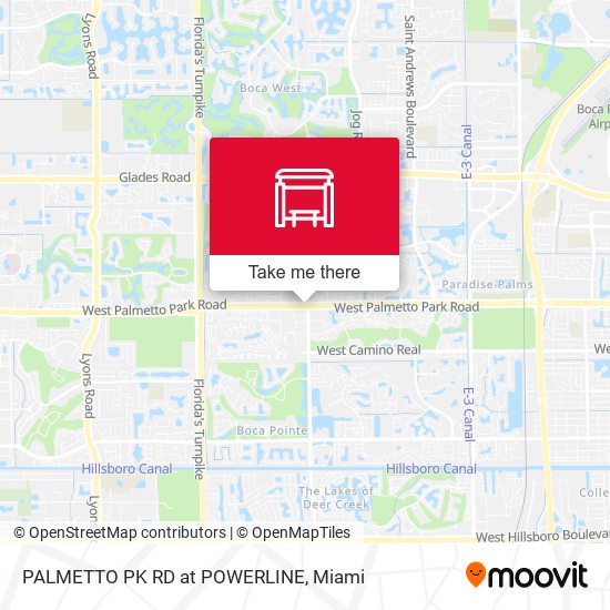 Palmetto Pk Rd at  Powerline map