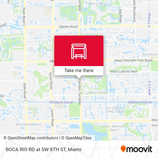BOCA RIO RD at SW 8TH ST map