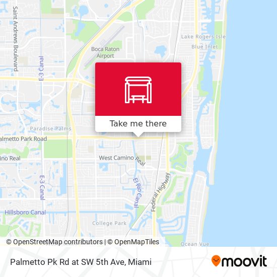 Palmetto Pk Rd at  SW 5th Ave map