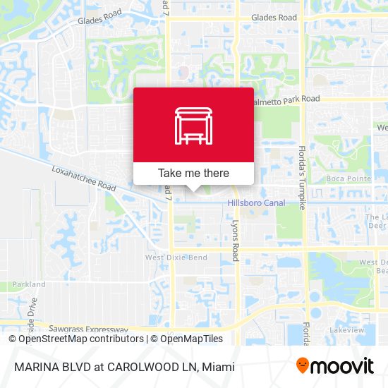 MARINA BLVD at  CAROLWOOD LN map