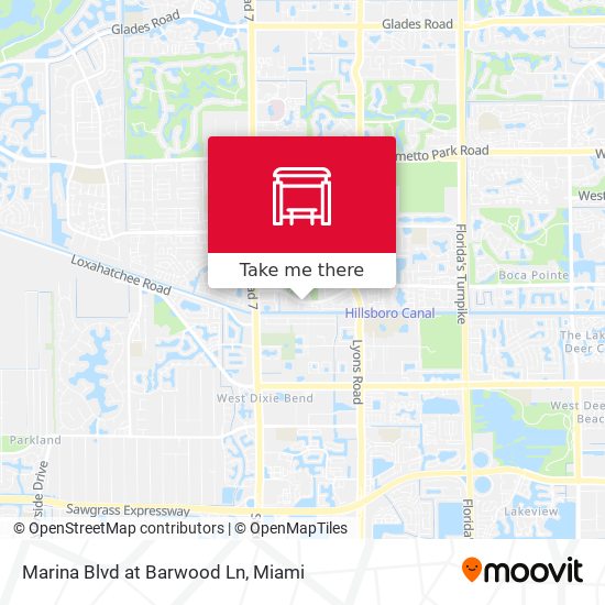 Marina Blvd at  Barwood Ln map