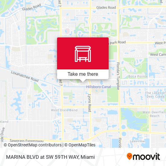 Mapa de MARINA BLVD at  SW 59TH WAY