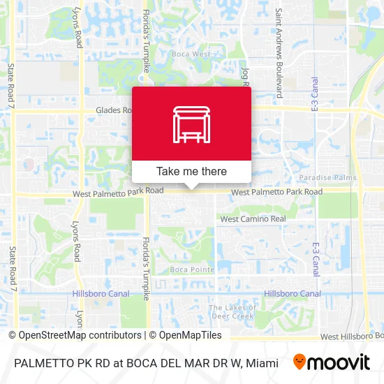 PALMETTO PK RD at  BOCA DEL MAR DR W map