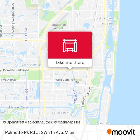 Palmetto Pk Rd at  SW 7th Ave map