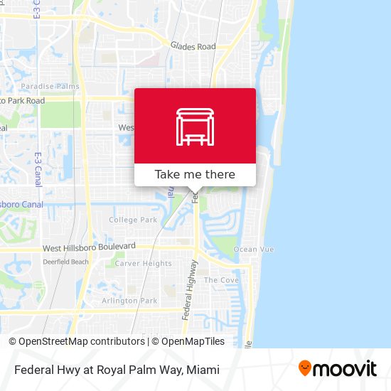 Federal Hwy at Royal Palm Way map