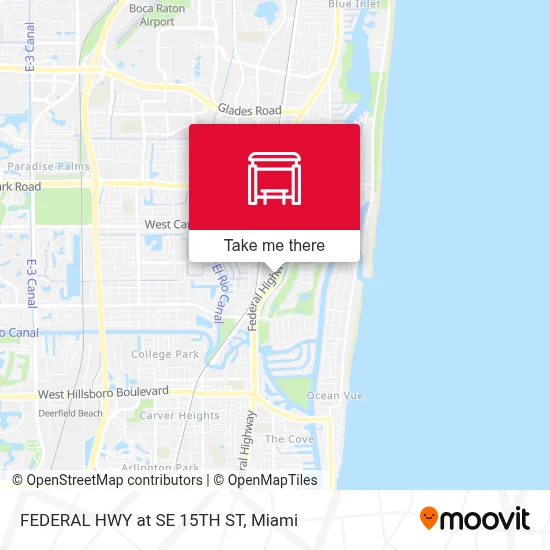 FEDERAL HWY at SE 15TH ST map