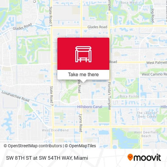 SW 8TH ST at SW 54TH WAY map
