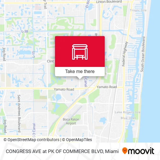 CONGRESS AVE at  PK OF COMMERCE BLVD map