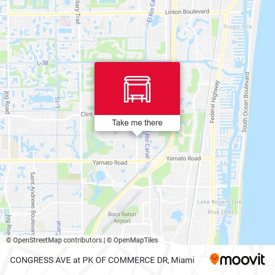 CONGRESS AVE at  PK OF COMMERCE DR map