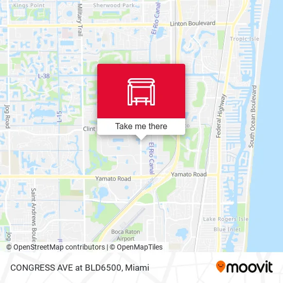 Mapa de CONGRESS AVE at BLD6500