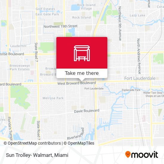 Sun Trolley- Walmart map