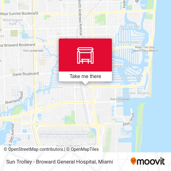 Sun Trolley - Broward General Hospital map