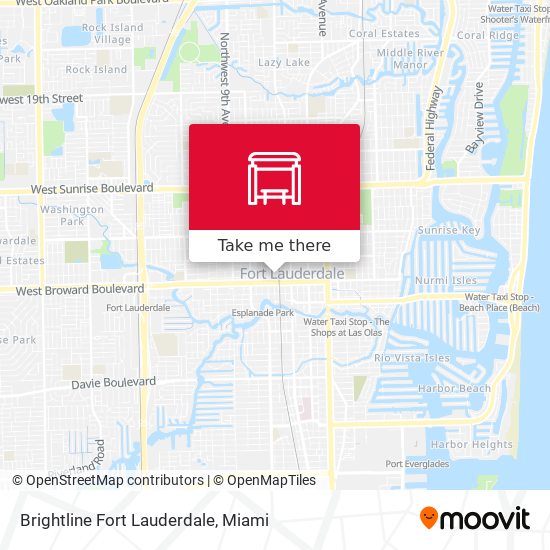 Mapa de Brightline Fort Lauderdale