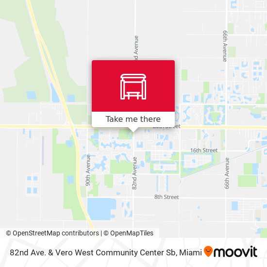 Mapa de 82nd Ave.  &  Vero West Community Center Sb