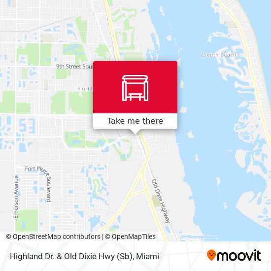 Highland Dr.  &  Old Dixie Hwy (Sb) map