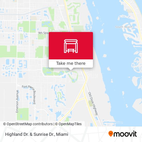 Highland Dr.  &  Sunrise Dr. map