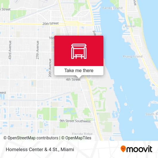 Homeless Center  &  4 St. map