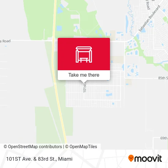101ST Ave.  &  83rd St. map