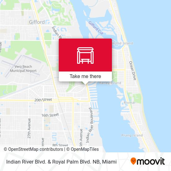 Indian River Blvd.  &  Royal Palm Blvd. NB map