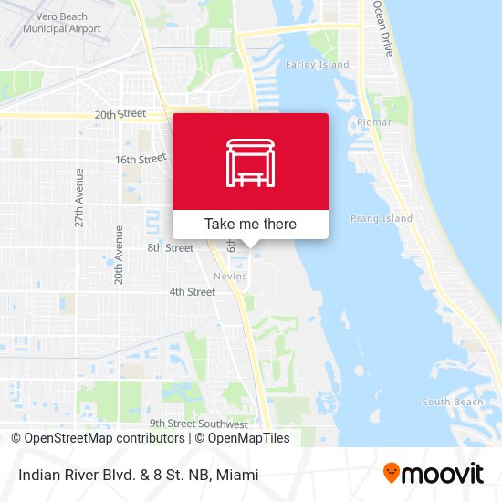 Indian River Blvd.  &  8 St. NB map
