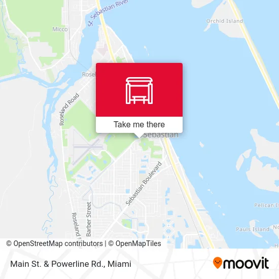 Main St.  &  Powerline Rd. map