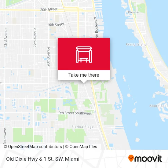 Mapa de Old Dixie Hwy  &  1 St. SW
