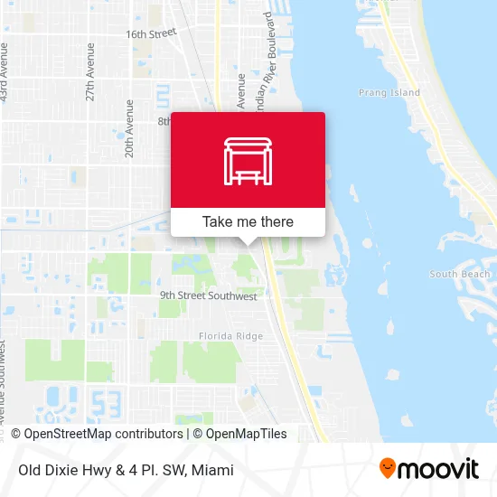 Old Dixie Hwy  &  4 Pl. SW map