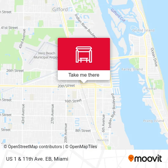 US 1  &  11th Ave. EB map