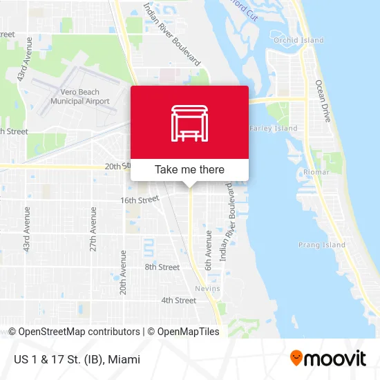 US 1  &  17 St. (IB) map